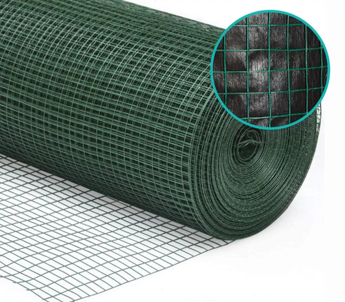 Green square pvc coat mesh - green,